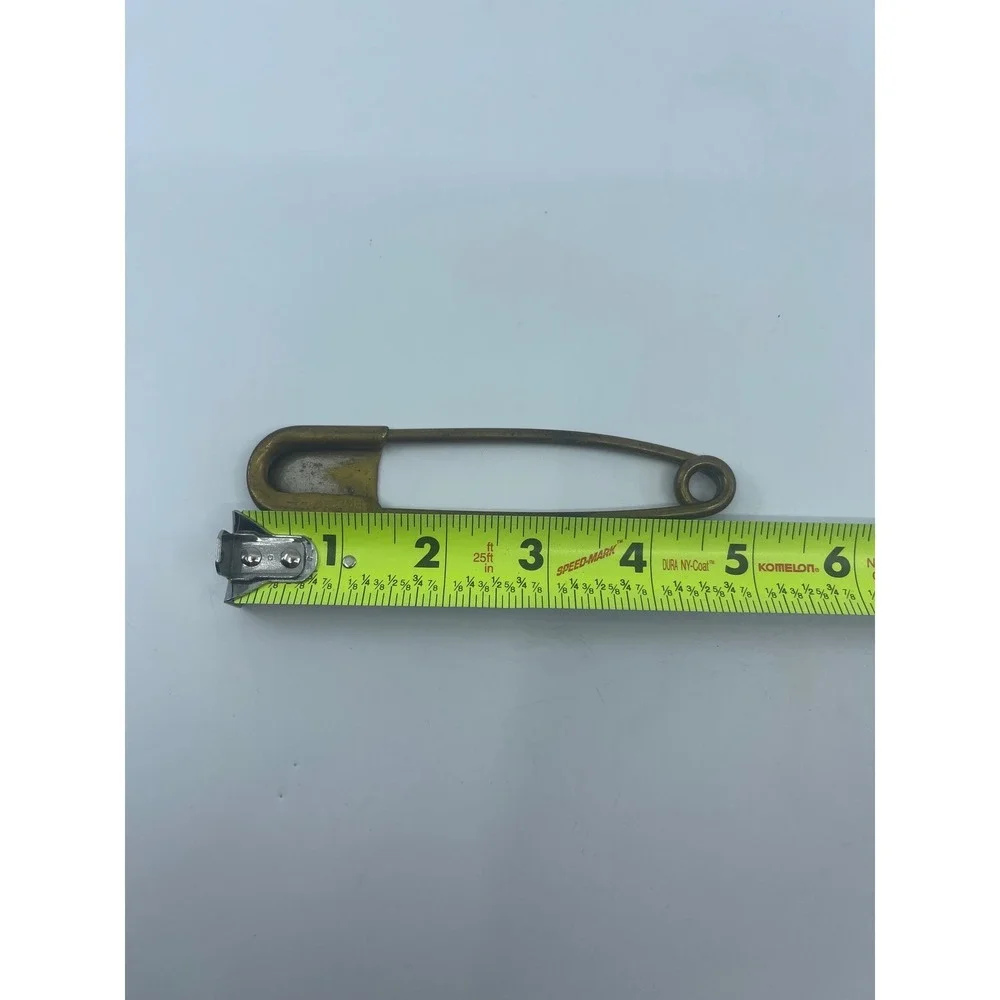 Vintage National Brass‎ Laundry Safety Pin 5 Inch Heavy Duty Kilt Blanket Pin